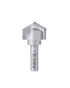 Amana tool DRB-419 Polycrystaline Diamond (PCD) Tipped 120 Deg V Engraving/Chamfering 1-1/2 Dia x 0.43 Inch Cut Height x 1/2 Shank Router Bit