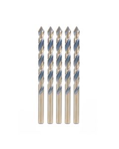 Amana tool HSS1524 HSS Dril Bit 5 Pack 1/4 D x 2-7/16 CH x 1/4 Shank for Plastic