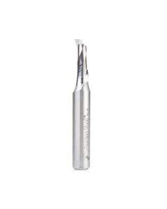 Amana tool HSS1627 HSS Spiral Aluminum Cutting Single Flute Up-Cut 3/8 D x 1 CH x 1/2 SHK 3-1/2 Inch Long Router Bit
