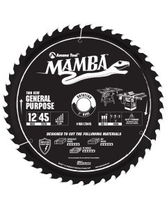 Amana MA12045 MITER 12"x45T ATB+FT 1" BORE