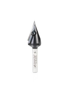 Amana tool RC-1041 CNC Insert V Groove 40 Deg x 47/64 D x 1 CH x 1/4 Inch SHK Router Bit