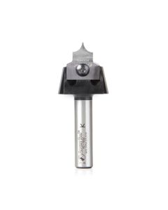 Amana tool RC-1058 Tru Point Insert Carbide Roundover CNC System 1/4 R x 7/8 D x 1/2 CH x 1/2 Inch Shank Router Bit
