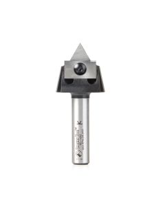 Amana tool RC-1065 Tru Point Insert Carbide 60 Deg V-Groove CNC System 7/8 D x 1/2 CH x 1/2 Inch Shank Router Bit