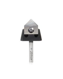 Amana tool RC-1066 Tru Point Insert Carbide 90 Deg V-Groove CNC System 7/8 D x 3/8 CH x 1/4 Inch Shank Router Bit