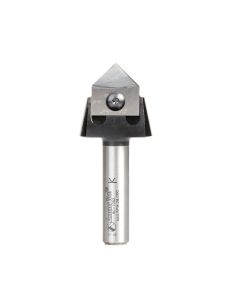 Amana tool RC-1067 Tru Point Insert Carbide 90 Deg V-Groove CNC System 7/8 D x 3/8 CH x 1/2 Inch Shank Router Bit