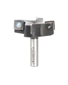 Amana tool RC-3400 CNC Insert Solid Carbide 4-Flute Face Miling, Flattening Aluminum and Non-Ferrous Metals 2-31/64 Dia x 15mm x 1/2 Inch Shank End Mil / Router Bit