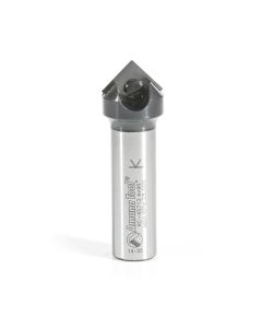 Amana tool RC-45712 In-Tech Insert Carbide V Groove 90 Deg x 11/16 D x 21/64 CH x 1/2 Inch SHK Single Flute Router Bit