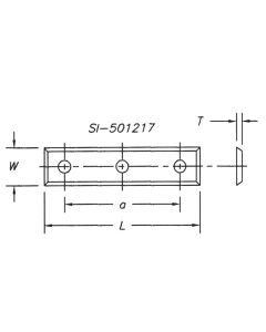 SOUTHEAST TOOL SI-501017 Insert 50 x 10.0 x 1.7,  4 sided with 3 hole