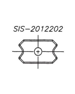 SOUTHEAST TOOL SIS-2012205 20x12x2.0 Scraper Insert Knife, 5mm Rad (10pc/pk)