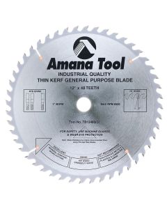 Amana TB12480 12"/48T THIN KERF A.T.B. GRIND