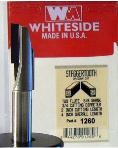 Whiteside 1260 Up/Down Staggertooth Bit 3/4CD 2CL