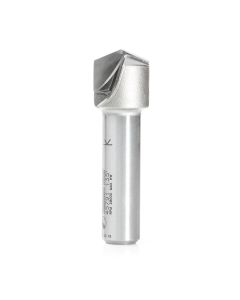 Amana tool 45791 V-Groove 135 Deg. Folding for Aluminum Composite Material (ACM) Panels Like Alucobond, Dibond, 0.078 Tip Cut Width x 1/2 CH x 3/4 D x 1/2 Inch SHK Carbide Tipped Router Bit