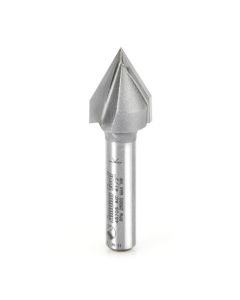 Amana 45705 Carbide Tipped V Groove 60 Deg x 1/2 Dia x 5/8 x 1/4 Inch Shank