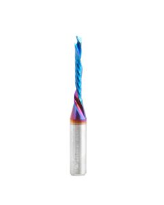 Amana tool 46155-K CNC SC Spektra Extreme tool Life Coated Compression Spiral 'O' Flute 1/8 D x 7/8 CH x 1/4 SHK x 2 Inch Long 1 Flute Router Bit