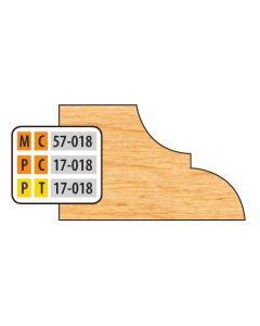 FREEBORN MT-57-018 T-Alloy Door Edge Detail Shaper Cutter