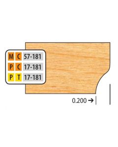 FREEBORN MT-57-181 T-Alloy Door Edge Bottom for 3 Shaper Cutter