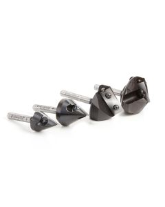 Amana tool AMS-225 4-Pc 3D CNC Signmaking, Lettering & Engraving Insert SC 45, 60, 90 & 120 Deg x 1/4 SHK V-Groove Router Bit Colection