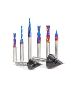 Amana tool AMS-230 Joos CNC 8-Pc Advance Router Bit Set, 1/4 Inch Shank