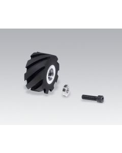 Dynabrade 11618 Contact Wheel Ass'y, 2" Dia. x 1" W x 5/8" I.D., Flat Face, 90 Duro Rubber