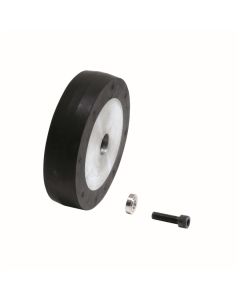 Dynabrade 11620 Contact Wheel Ass'y, 4" Dia. x 1" W x 5/8" I.D., Crown Face, 40 Duro Rubber