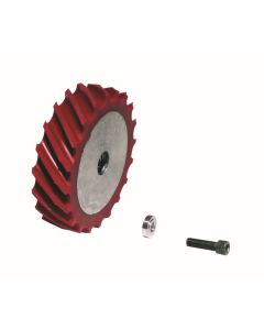 Dynabrade 11689 Contact Wheel Ass'y, 4" Dia. x 1" W x 5/8" I.D., Scoop Face, 60 Duro Urethane