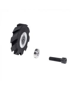 Dynabrade 11884 Contact Wheel, 4" Dia. x 5/8" W x 5/8" I.D., Scoop Face, 60 D Urethane