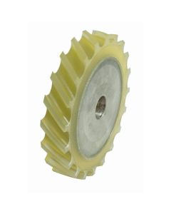 Dynabrade 11888 Contact Wheel Ass'y, 4" Dia. x 5/8" W x 5/8" I.D., Scoop Face, 90 Duro Urethane