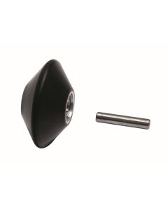 Dynabrade 15343 Contact Wheel, 2" Dia. x 1" W x 5/8" I.D., V-Shaped Face, 70 Duro Rubber