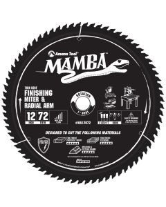 Amana MA12072 MITER 12"x72T ATB+FT 1" BORE