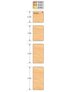 Freeborn Tool MC-72-001 1/16th Radius Double Easing Set