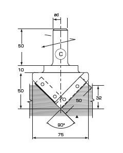 FS Tool RD2584 DISP.V-GROOVING BIT