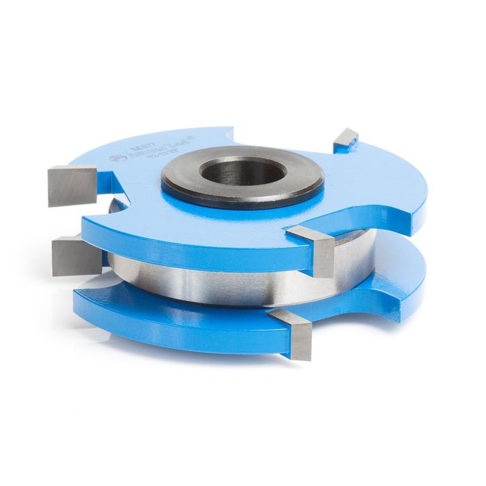 Amana tool SC577 Carbide Tipped 3-Wing Tongue & Groove Reversible Stile & Rail 2-13/32 Dia x 3/4 Cut Height x 1/2 & 3/4 Bore Shaper Cutter for 3/4-Inch Material