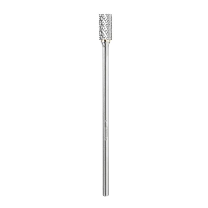 Amana tool BURS-090 Cylindrical Shape SC Head 1/2 D x 1 CH x 1/4 SHK x 7 Inch Long with End, Double Cut SB Burr Bit