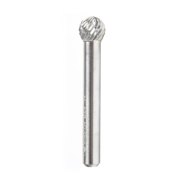Amana tool BURS-154 Bal Shape SC Head 3/8 D x 5/16 CH x 1/4 SHK x 2-1/8 Inch Long Double Cut SD Burr Bit