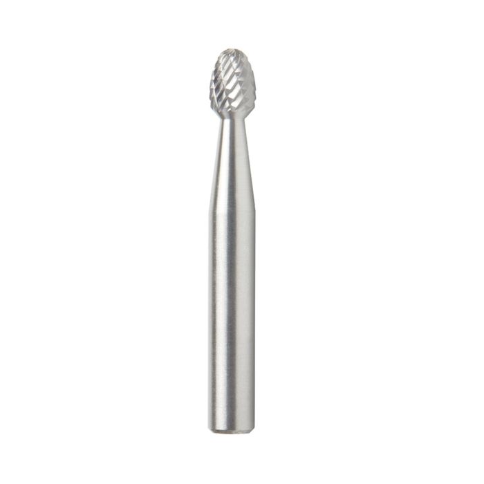 Amana tool BURS-172 Oval Shape SC 1/4 D x 3/8 CH x 1/4 SHK x 2 Inch Long Double Cut SE Burr Bit
