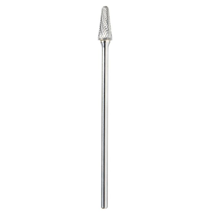 Amana tool BURS-219 Radius Cone Shape SC Head 1/2 D x 1-1/8 CH x 1/4 SHK x 7-1/8 Inch Long Double Cut SL Burr Bit