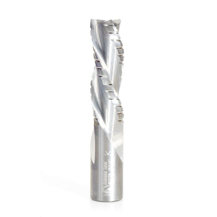 Amana tool 46238 CNC SC Finisher Spiral Flute 3/4 D x 2-1/4 CH x 3/4 SHK x 4 Inch Long 3 Flute Down-Cut Router Bit with Chipbreaker