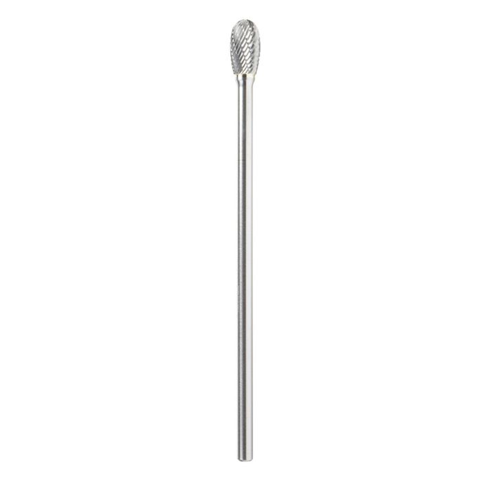 Amana tool BURS-180 Oval Shape SC Head 1/2 D x 7/8 CH x 1/4 SHK x 6-7/8 Inch Long Double Cut SE Burr Bit