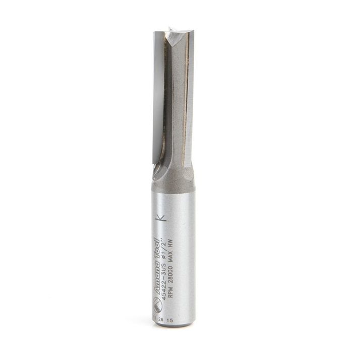 Amana tool 45422-3US Carbide Tipped High Production 3 Deg Up-Shear Straight Plunge 1/2 D x 1-1/2 Inch CH x 1/2 SHK Router Bit