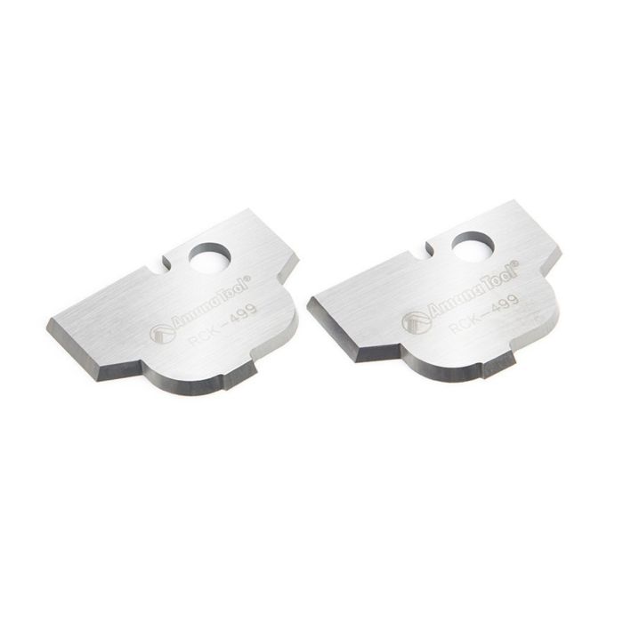 Amana tool RCK-499 Pair of Solid Carbide Classical Cove MDF and Wood Plunge Form Insert Replacement Knives for RC-2499