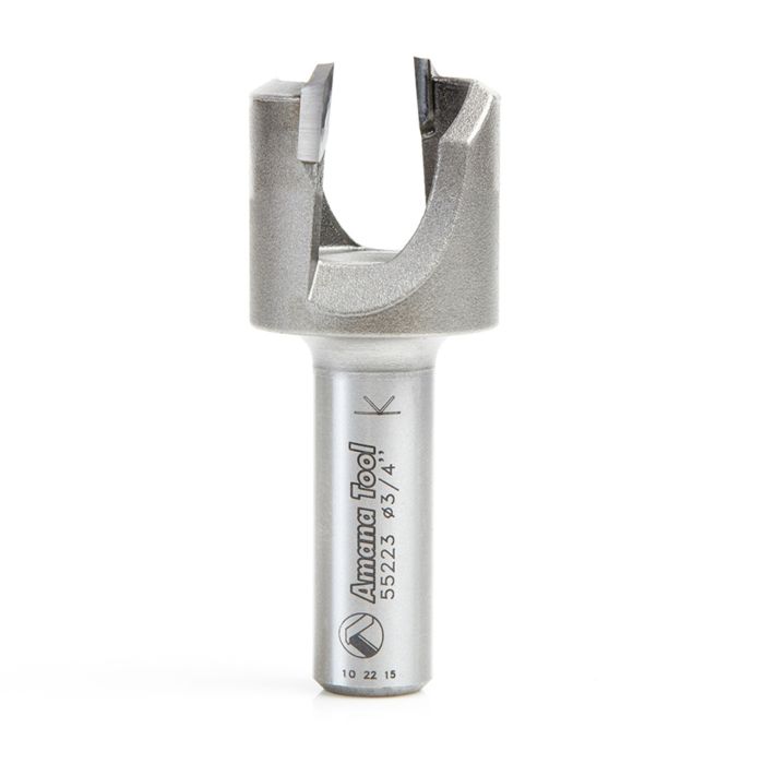 Amana tool 55223 Carbide Tipped Plug Cutter for Dril Press 1-1/32 D x 1/2 CH x 1/2 Inch SHK