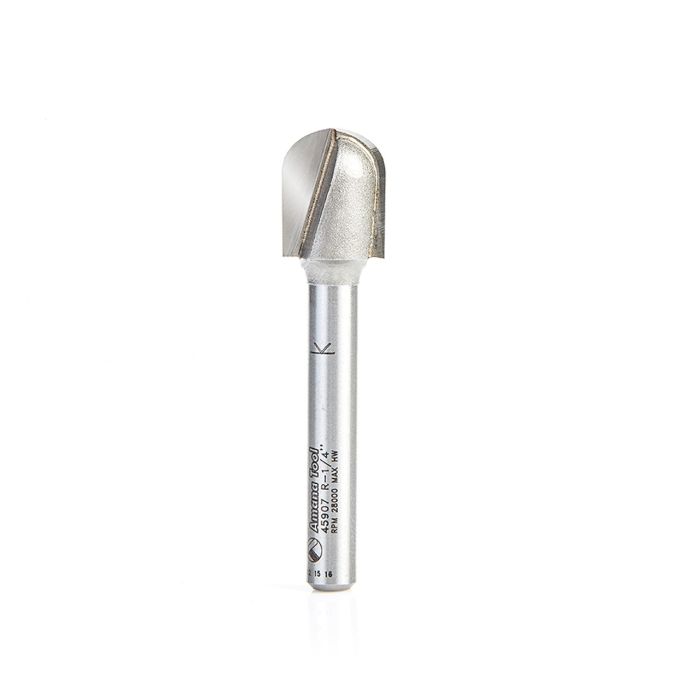 Amana tool 45907 Carbide Tipped Core Box 1/4 R x 1/2 D x 5/8 CH x 1/4 SHK Inch Router Bit
