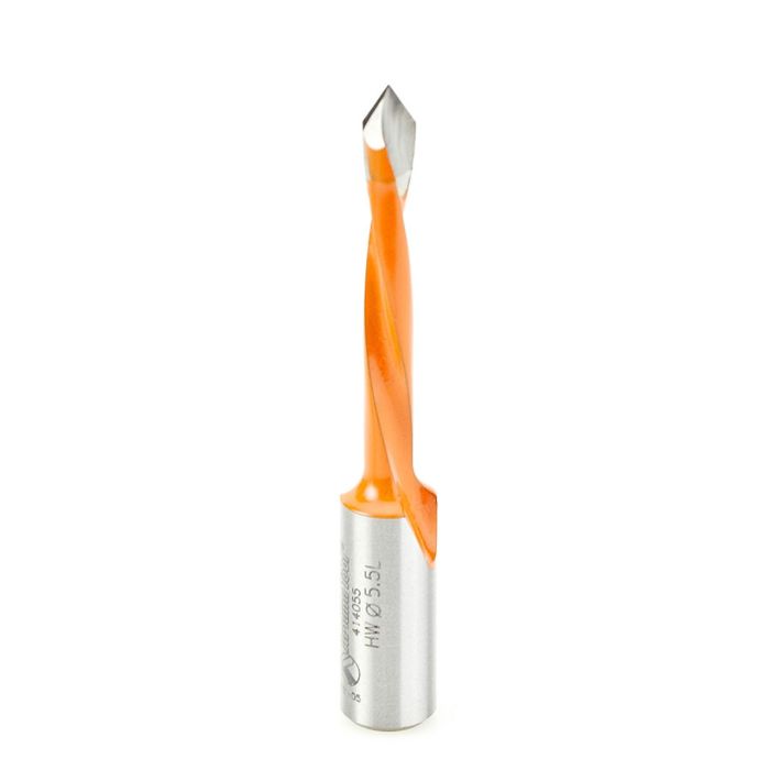 Amana tool 414055 Carbide Tipped Through-Hole Boring Bit L/H 5.5mm D x 70mm Long x 10mm SHK