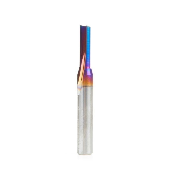 Amana tool 43504-K SC Spektra Extreme tool Life Coated Single O Flute, Plastic Cutting 3/16 D x 5/8 CH x 1/4 SHK x 2 Inch Long Router Bit