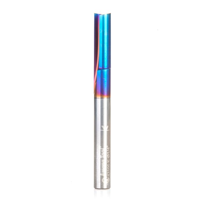 Amana tool 43506-K SC Spektra Extreme tool Life Coated Double Straight V Flute, Plastic Cutting 1/4 D x 3/4 CH x 1/4 SHK x 2-1/2 Inch Long Router Bit