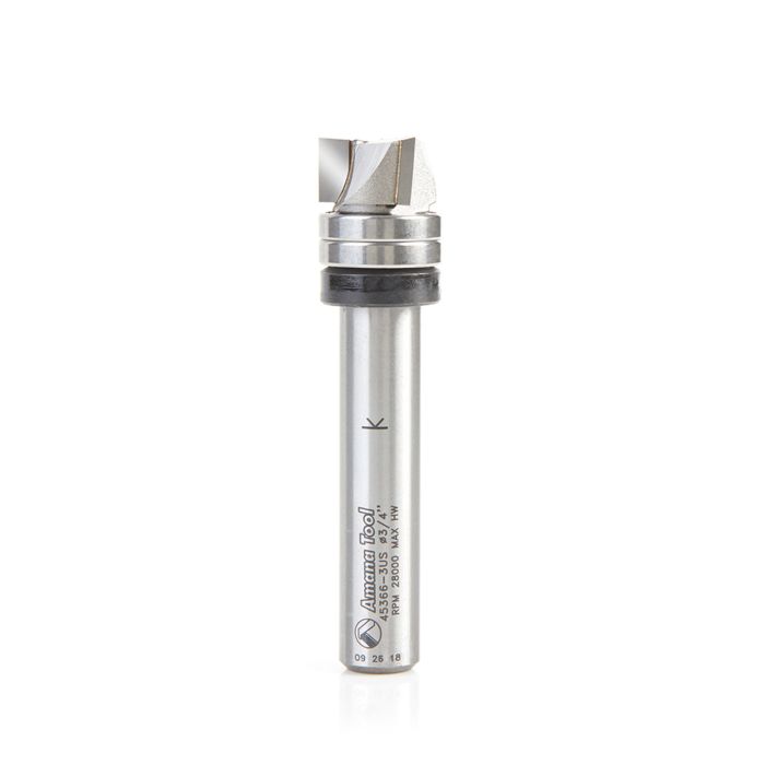 Amana tool 45366-3US Carbide Tipped Flush Trim Plunge Template 3/4 D x 3/8 CH x 1/2 Inch SHK w/ Upper Bal Bearing 3 Flute Router Bit