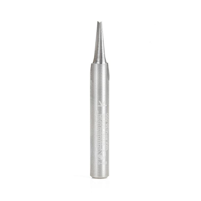 Amana tool 45780 Solid Carbide V Groove Engraving 15 Deg x 3/16 D x 1/2 CH x 1/4 SHK x 2 Inch Long Router Bit