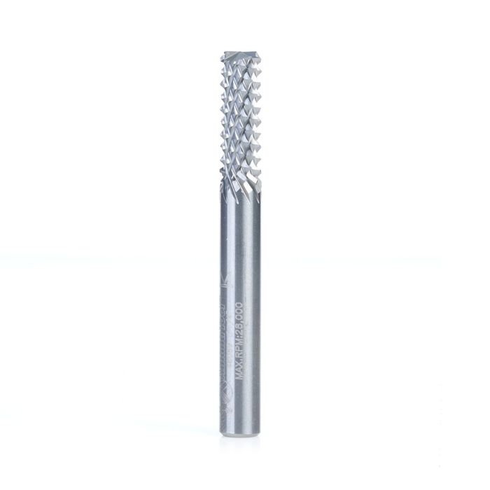 Amana tool 46089 End Mil Point Diamond Pattern, Composite Cutting 1/4 Dia x 3/4 Cut Height x 1/4 Shank x 2 Inch Long Ultra-Fine Router Bit