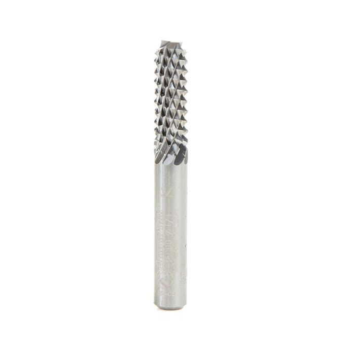 Amana tool 46099 End Mil Point Diamond Pattern, Composite Cutting 1/4 Dia x 3/4 Cut Height x 1/4 Shank x 2 Inch Long Ultra-Fine Router Bit