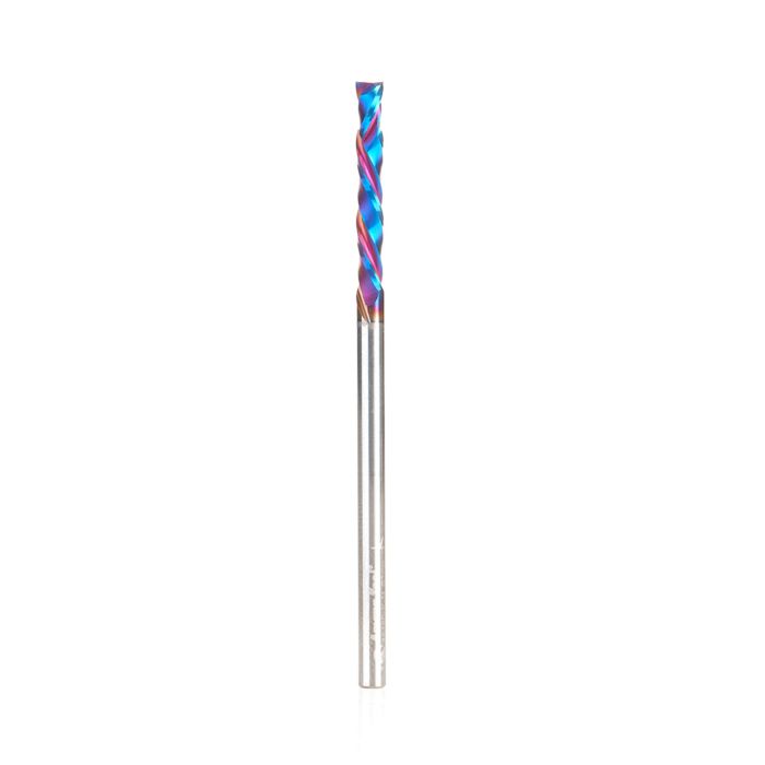 Amana tool 46180-K-M CNC SC Spektra Extreme tool Life Coated Compression Spiral 3mm D x 21mm CH x 3mm SHK x 64mm Long Router Bit